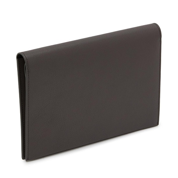 The Row Leather Travel Pouch in Cold Grey, New with Tag - Picture 1 of 10